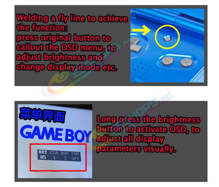 Cheap Nintendo GameBoy Advance SP Laminated IPS Screen Mod Kit + Black Glass Protective Cover Replacement, Best Game Boy Advanced GBA SP Handheld Console, New Ver 4.0 Dust-Proof Full Lamination High Brightness LCD Display Module Assembly Free Shipping