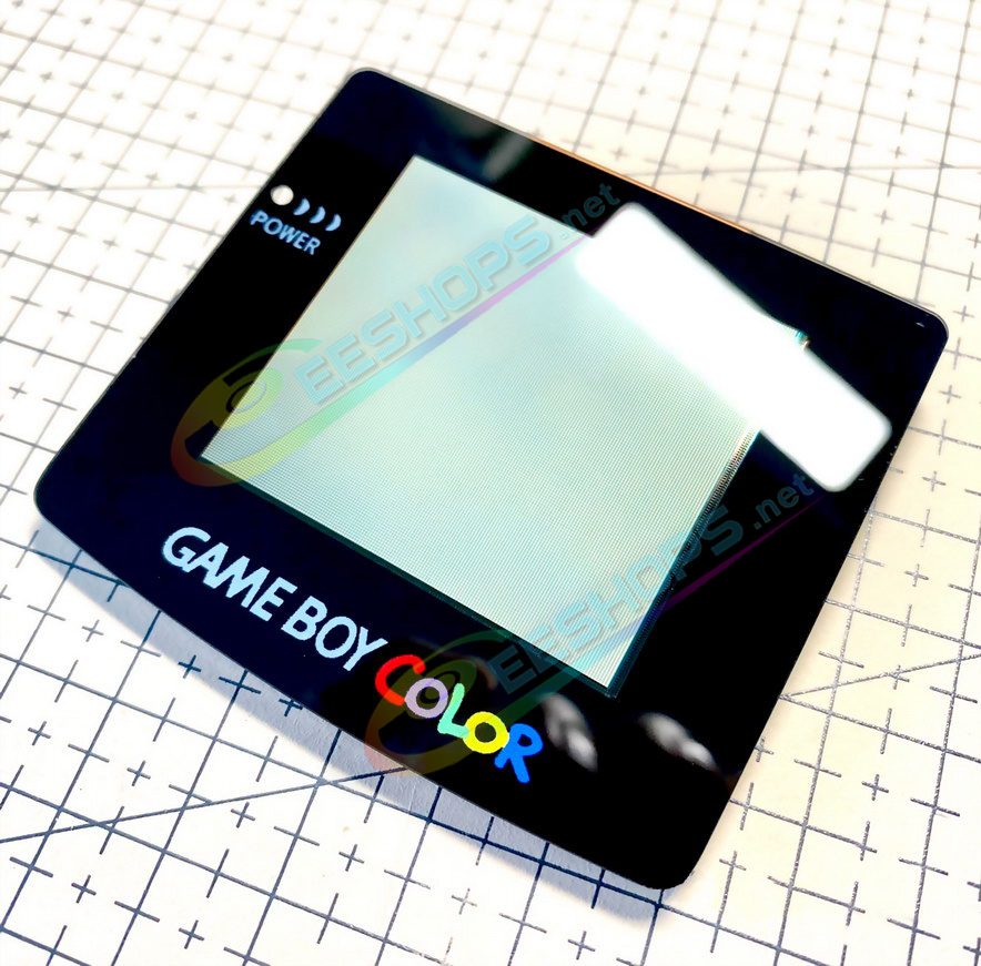 Best Nintendo GameBoy Color Laminated Screen Replacement Full Lamination Display + Black Glass Protective Cover, Cheap Game Boy GBC Handheld Console, 100% Non-Air-Gap Scratch / Dust Proof Laminator Clear Sharp No Backlight LCD Original Free Shipping