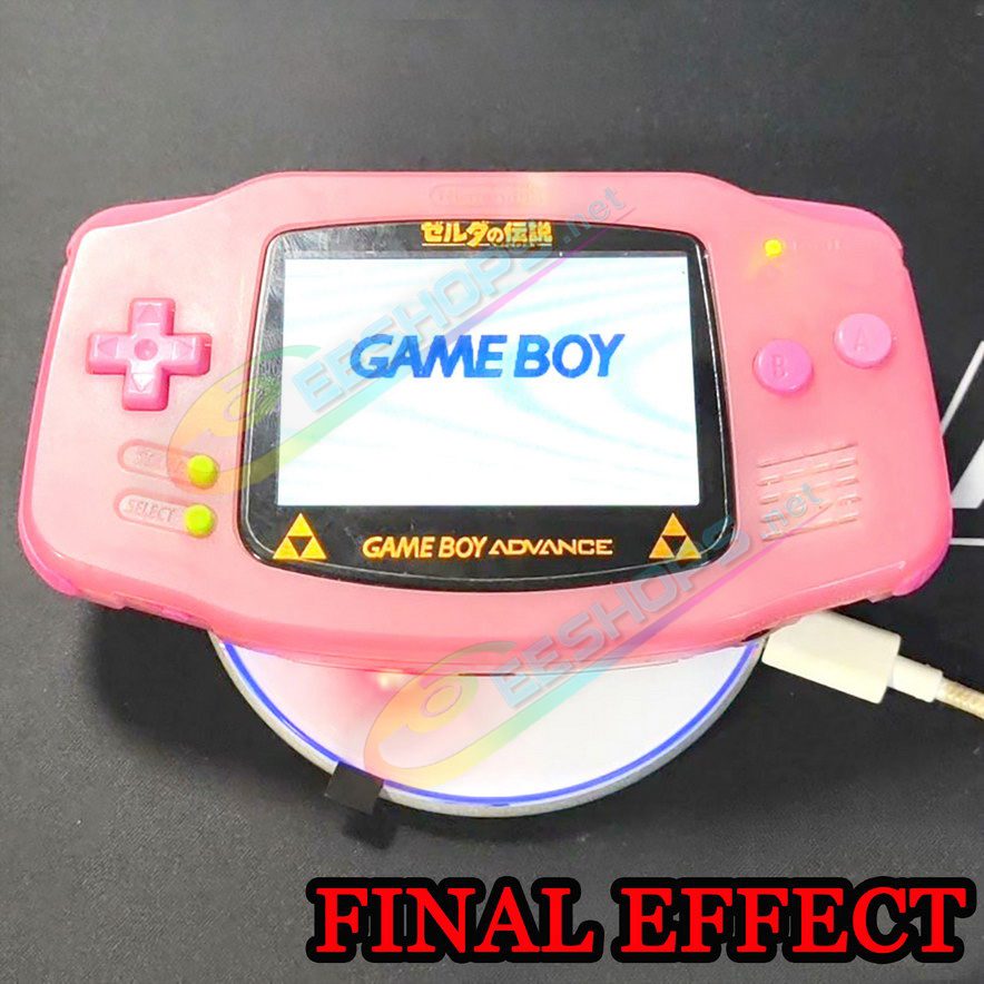  Best Modded Nintendo GameBoy Advance Type-C Dual Battery Pack Wireless Charging Mod Kit Replacement, Cheap Game Boy GBA Handheld Console USB-C Charge 1800 mAh Large Capacity Two Rechargeable Li-ion Batteries Module + Clear Cover Free Shipping 