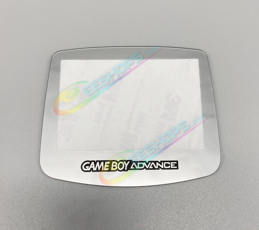  Best Nintendo GameBoy Advanced Glass Mirror Screen Top Protector Cover Silver / Black Logo Replacement, Cheap GBA Advance Handheld Console Scratch-Proof Display Upper Protective Surface + Double-Sided Tape Free Shipping 