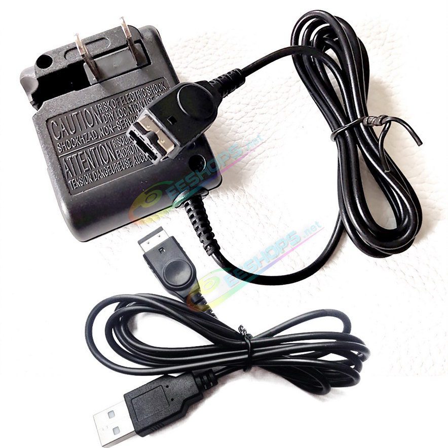  Cheap Nintendo GameBoy Advance SP DS AC Charger Adapter US Plug + USB Charging Cable, Best New Game Boy Advanced GBA SP NDS IDS Handheld Console, High Quality 100-240V Charge Adaptor 110cm Cord + USB Power Line Free Shipping 