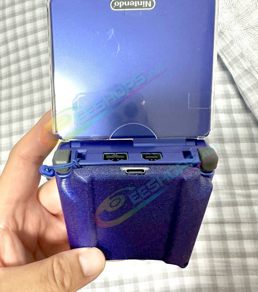  Best Nintendo GameBoy Advance SP Extra Rear Mounted Battery Pack 3670 mAh Thickened, Cheap New GBA SP GBASP Handheld Console 20-Hours Super Long Life Type-C PD Fast Charging Power Bank with Dark Blue Housing Shell Free Shipping 