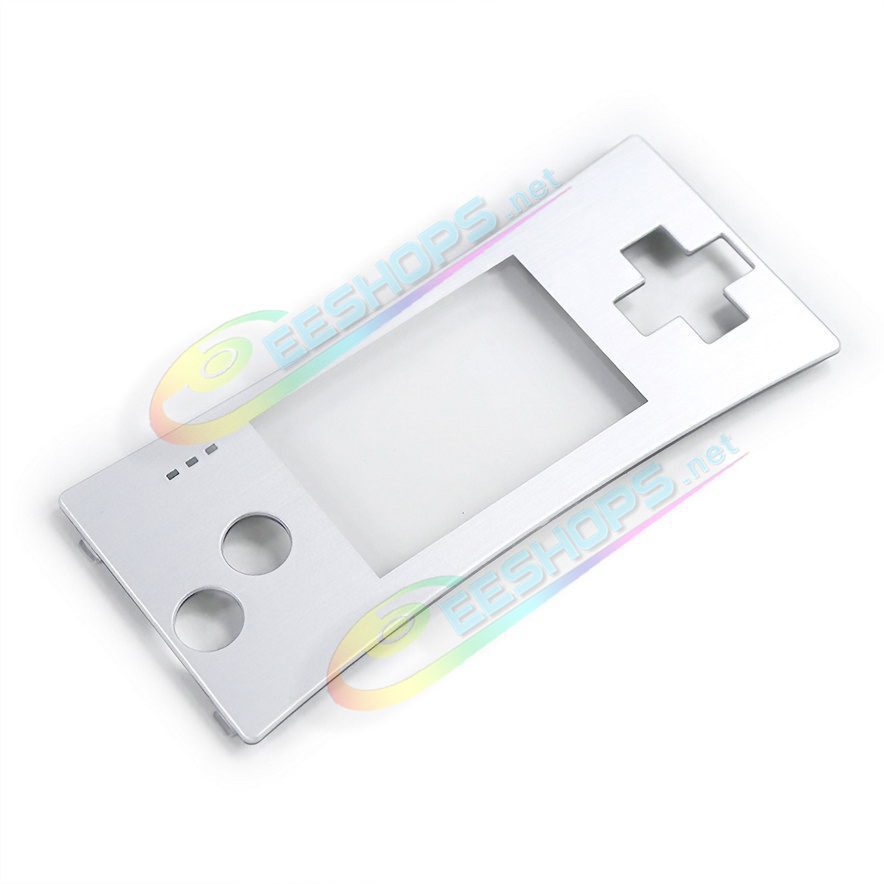  Cheap New Nintendo GameBoy Micro Faceplate Replacement Top Shell Glossy Silver Color, Best Game Boy Micro GBM Handheld Console, DIY Custom Scratch-Proof Upper Face A Protective Screen Cover Coverplate Spare Parts Accessories Free Shipping 