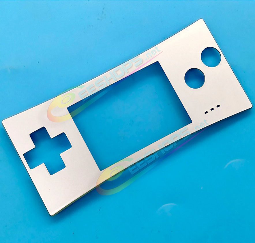  Cheap New Nintendo GameBoy Micro Faceplate Replacement Top Shell Glossy Silver Color, Best Game Boy Micro GBM Handheld Console, DIY Custom Scratch-Proof Upper Face A Protective Screen Cover Coverplate Spare Parts Accessories Free Shipping 