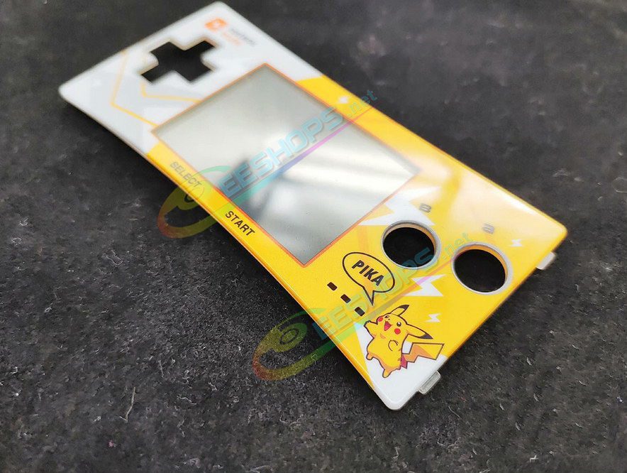  Cheap Nintendo GameBoy Micro Extra Faceplate Replacement Pokemon Yellow Limited Top Cover Plate, Best Game Boy Micro GBM Handheld Console, Customized Pikachu Edition Upper Face A Protective Screen Cover Coverplate Accessories Free Shipping 