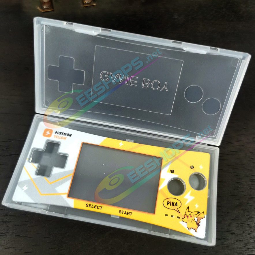  Cheap Nintendo GameBoy Micro Extra Faceplate Replacement Pokemon Yellow Limited Top Cover Plate, Best Game Boy Micro GBM Handheld Console, Customized Pikachu Edition Upper Face A Protective Screen Cover Coverplate Accessories Free Shipping 