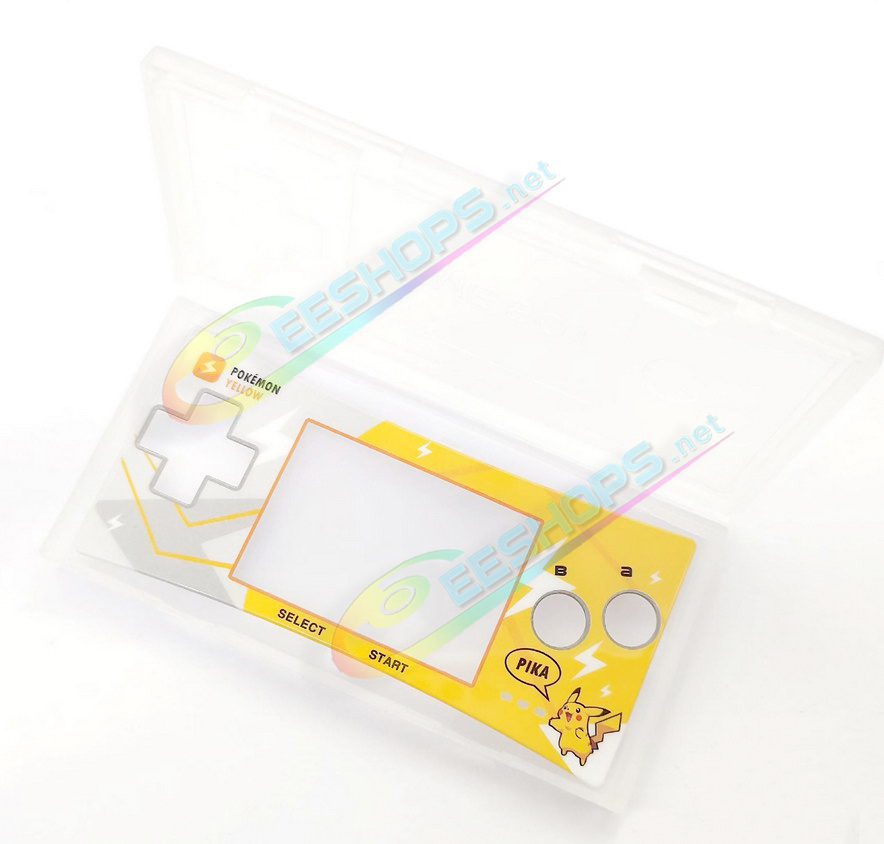  Cheap Nintendo GameBoy Micro Extra Faceplate Replacement Pokemon Yellow Limited Top Cover Plate, Best Game Boy Micro GBM Handheld Console, Customized Pikachu Edition Upper Face A Protective Screen Cover Coverplate Accessories Free Shipping 