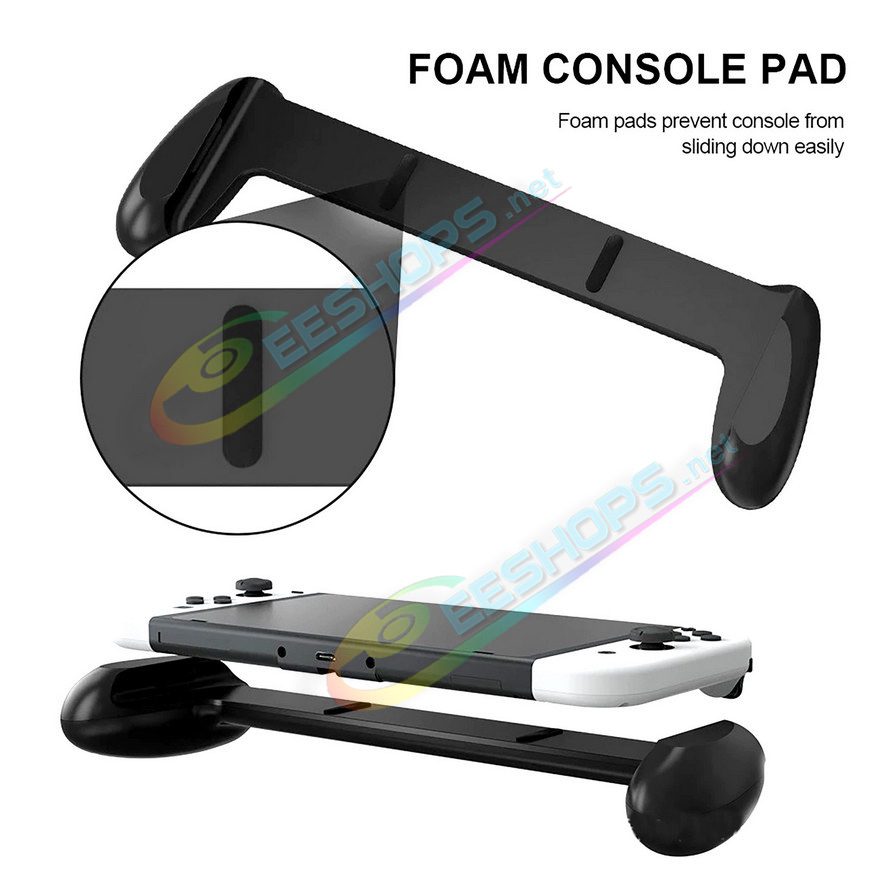  Best Nintendo Switch OLED Hand Grips Gaming Handle with Game Card Storage Black, Cheap New NS OLED Handheld Console Improved Ergonomic Comfort Grip Nonslip Holder with Foam Pad + 5 Game Cartridges Sweat-proof Prosthetic Free Shipping 