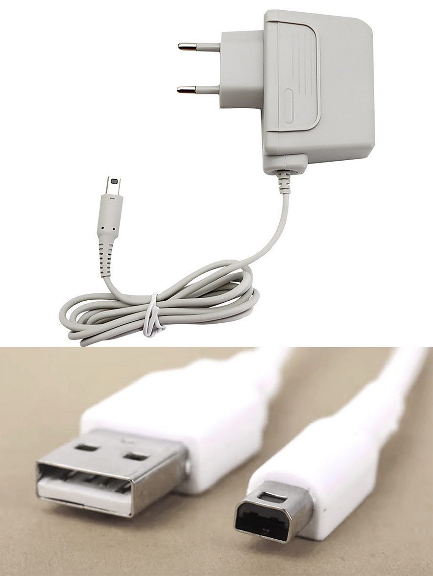  Cheap New Nintendo 3DS XL / LL Charger AC Power Supply Adapter EU Plug + 9.85 ft USB Charging Cable, Best New3DS New3DSXL 3DSXL 3DSLL Handheld Console 100-240V Wall / Desktop Charge Adaptor + White 3M Thickened Extension USB Line Free Shipping 