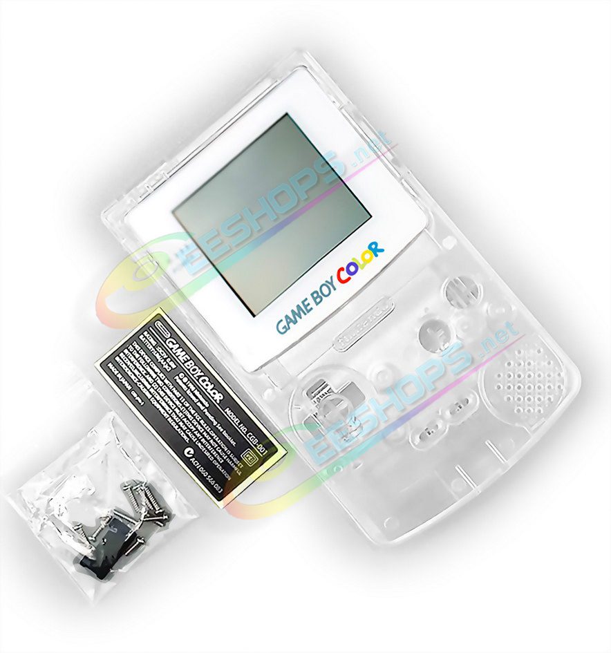 Best Nintendo GameBoy Color Laminated Screen Full Lamination Display + All Clear Housing Case Replacement, Cheap Game Boy GBC Handheld Console, Custom Dust Proof Scratch-Proof Laminator LCD + Special Transparent Outer Enclosure Shells Free Shipping