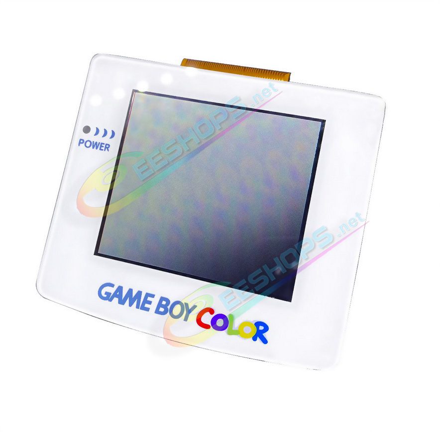 Best Nintendo GameBoy Color Laminated Screen Replacement Full Lamination Display + White Glass Cover, Cheap Game Boy GBC Handheld Console, 100% Non-Air-Gap Scratch-Resistant Dust Proof Laminator Clear Sharp No Backlight Screen Original Free Shipping