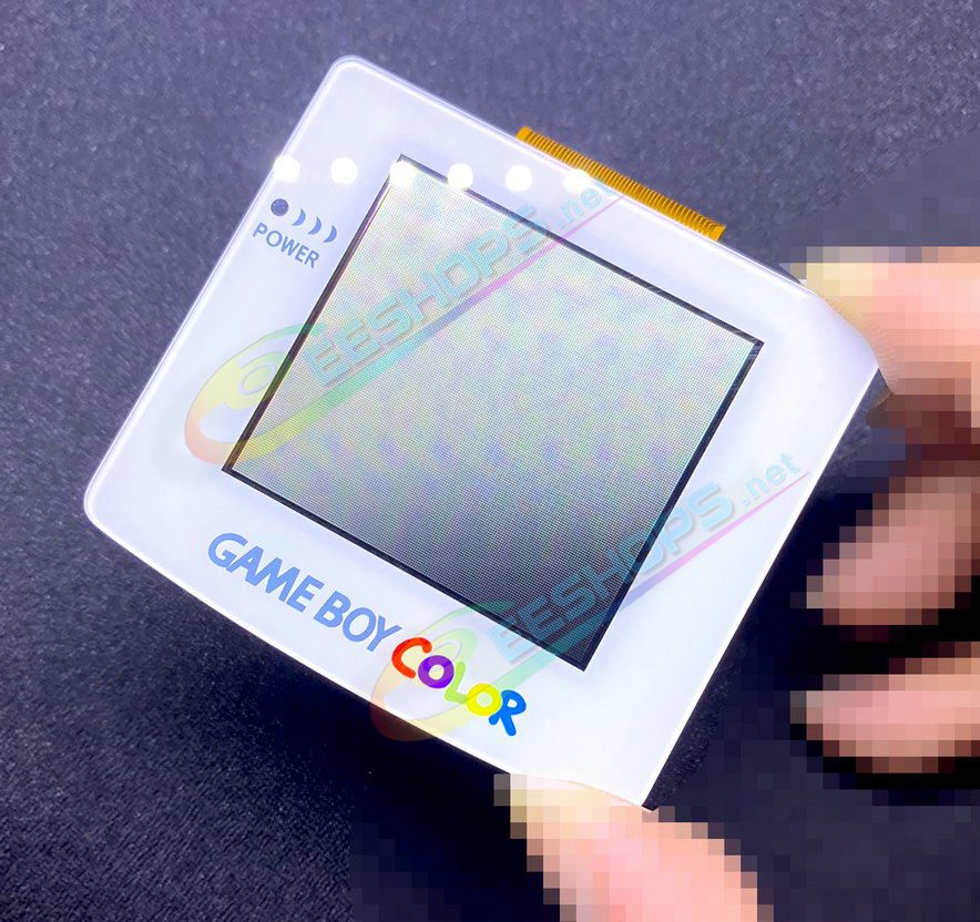 Best Nintendo GameBoy Color Laminated Screen Replacement Full Lamination Display + White Glass Cover, Cheap Game Boy GBC Handheld Console, 100% Non-Air-Gap Scratch-Resistant Dust Proof Laminator Clear Sharp No Backlight Screen Original Free Shipping