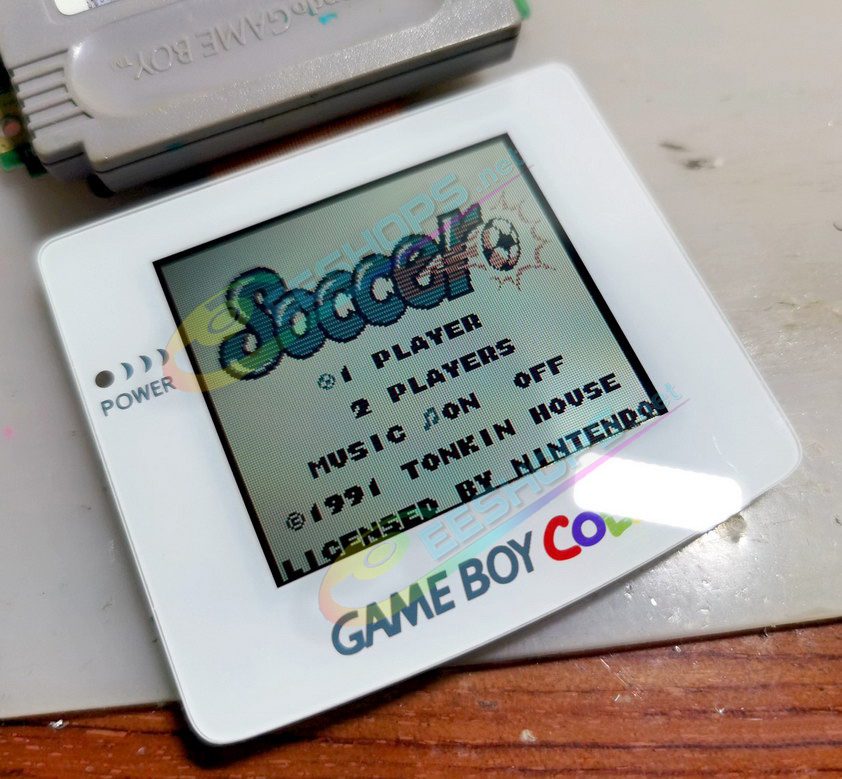 Best Nintendo GameBoy Color Laminated Screen Replacement Full Lamination Display + White Glass Cover, Cheap Game Boy GBC Handheld Console, 100% Non-Air-Gap Scratch-Resistant Dust Proof Laminator Clear Sharp No Backlight Screen Original Free Shipping