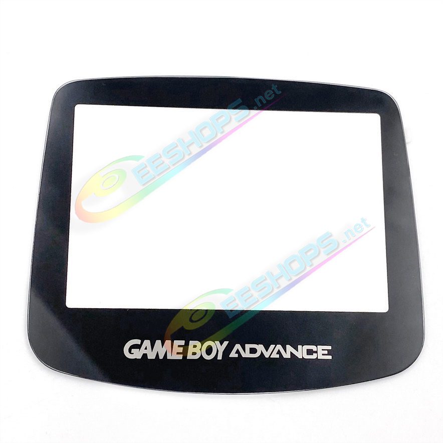  Best Nintendo GameBoy Advance Glass Mirror Black Protective Screen Upper Cover White Logo Pack 2 Replacement, Cheap GBA Advanced Handheld Console Scratch-Proof Top Display Protector Surface with Double-Sided Tape Two PCS Free Shipping 