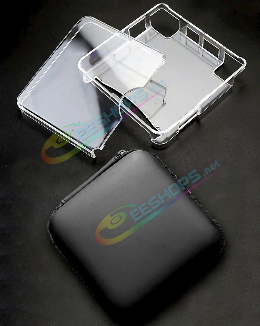  Best Nintendo GameBoy Advance SP Hard Carry Case + Protective Clear Crystal Shell, Cheap Game Boy Advanced GBA SP Handheld Console Impact Resistance Portable Carry Storage Bag / Scratch-Proof Split Type Housing Covers Accessories Free Shipping 