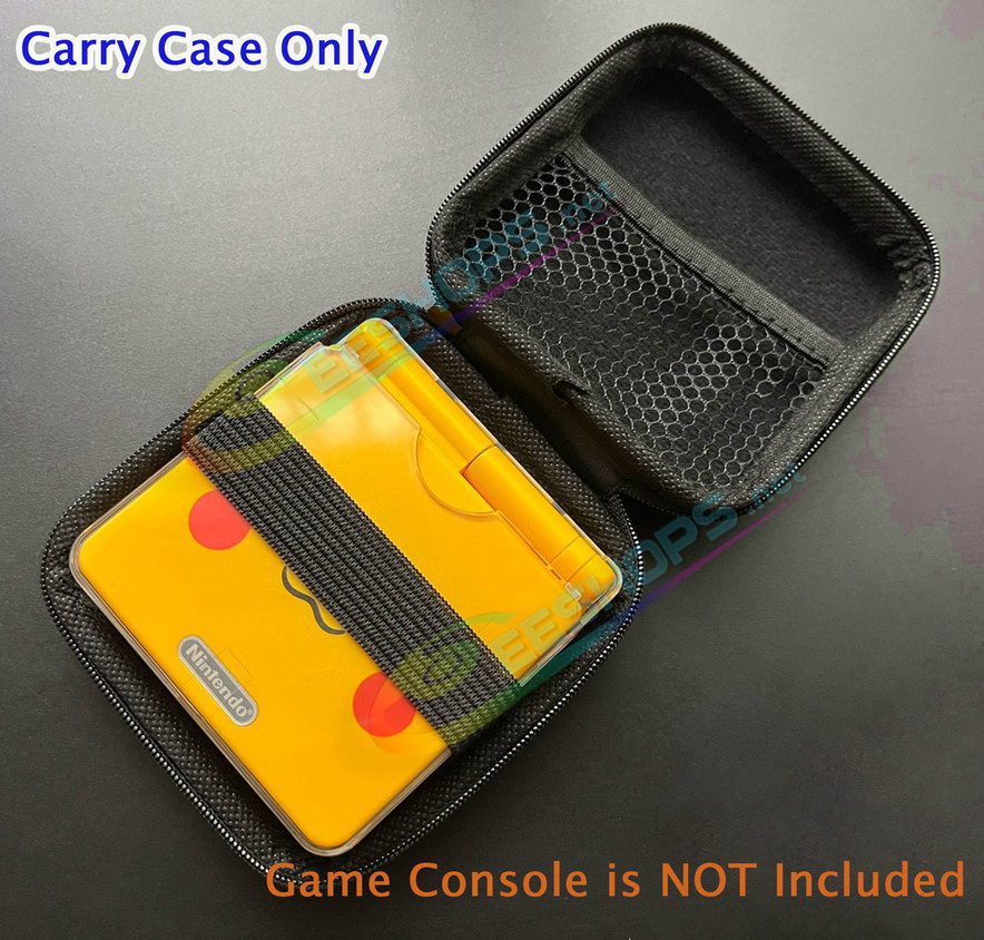  Best Nintendo GameBoy Advance SP Hard Carry Case + Protective Clear Crystal Shell, Cheap Game Boy Advanced GBA SP Handheld Console Impact Resistance Portable Carry Storage Bag / Scratch-Proof Split Type Housing Covers Accessories Free Shipping 