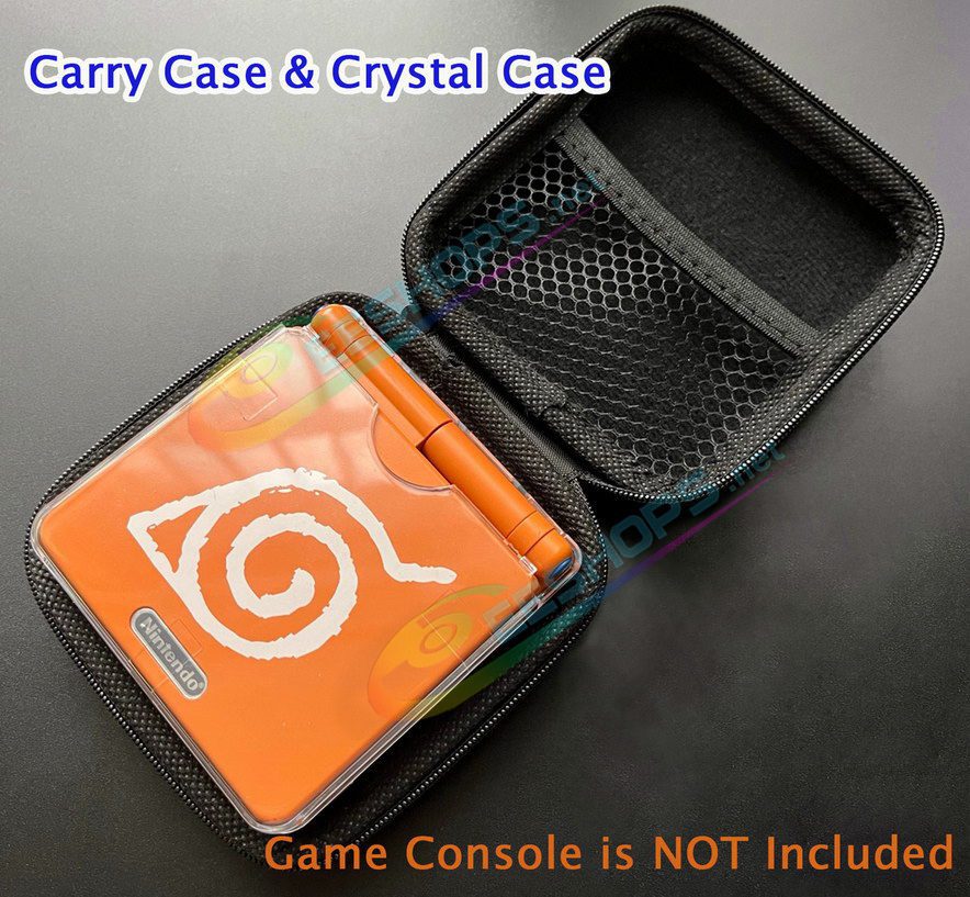  Best Nintendo GameBoy Advance SP Hard Carry Case + Protective Clear Crystal Shell, Cheap Game Boy Advanced GBA SP Handheld Console Impact Resistance Portable Carry Storage Bag / Scratch-Proof Split Type Housing Covers Accessories Free Shipping 