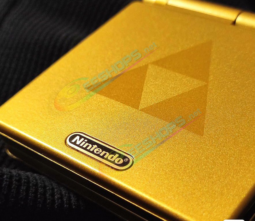  Best Customized Nintendo GameBoy Advance SP Extra Copper Back Stickers Metal Paster Pack 2 Set Replacement, Cheap Game Boy GBA SP Handheld Console, Brand New Brass Rustless Etching Top Logo / Bottom Label w/ Double-sided adhesive Free Shipping 