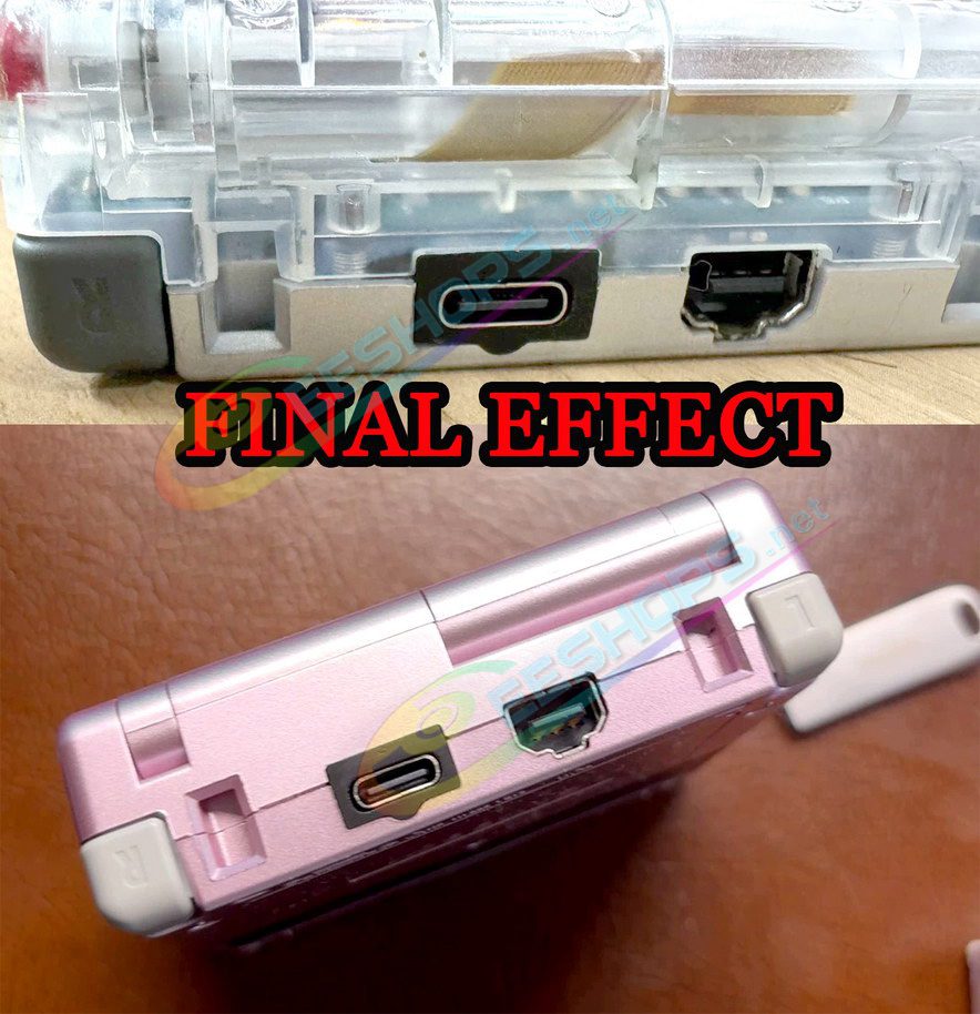  Best Nintendo GameBoy Advance SP Type-C Charge Port Mod Kit Replacement, Cheap New Game Boy Advanced GBA Handheld Console Custom DIY A-to-C C-to-C USB-C Charging Socket Interface Module + Holder Sleeve 100% Fit Accessories Free Shipping 