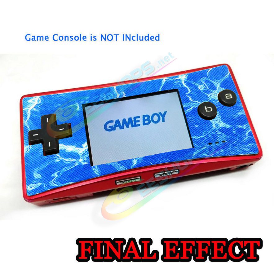  Cheap Nintendo GameBoy Micro Extra Faceplate Top Cover Plate Replacement Blue Color Denim Pattern, Best Game Boy Micro GBM Handheld Console, Customized Jeans Cloth Upper Face A Protective Screen Cover Coverplate Accessories Free Shipping 