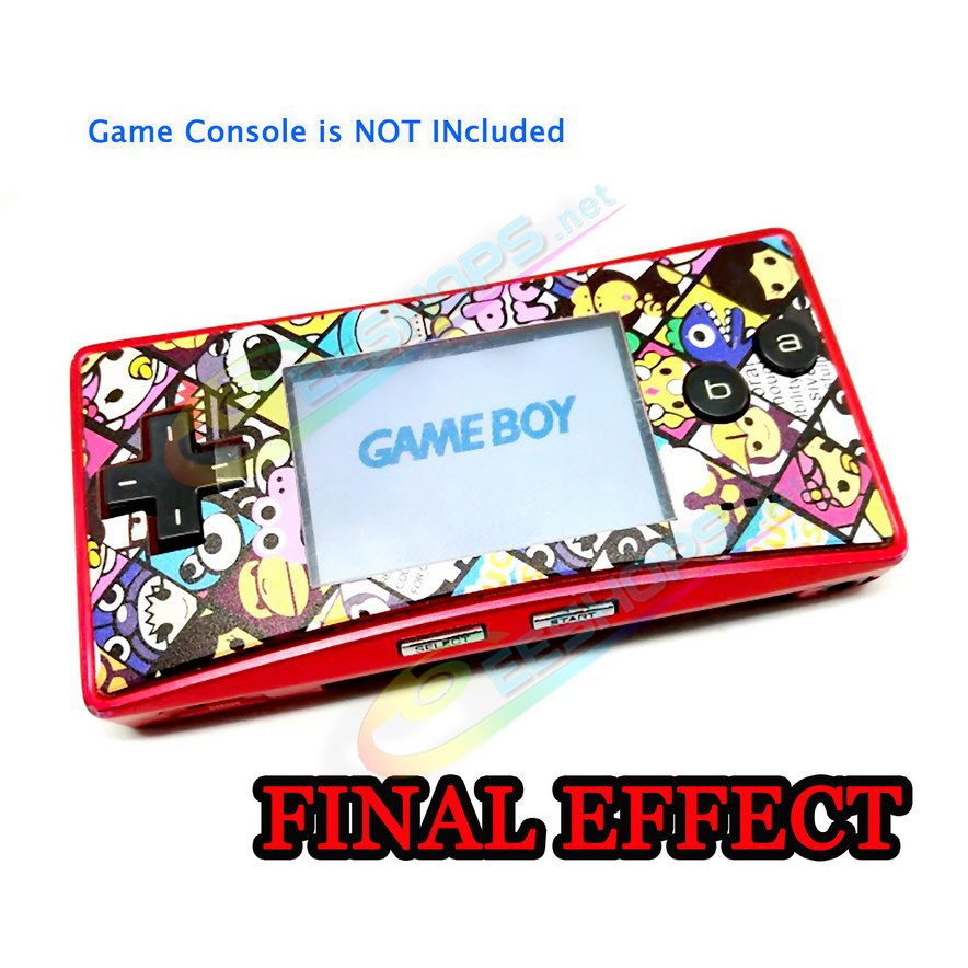  Cheap Nintendo GameBoy Micro Extra Faceplate Top Cover Plate Cartoon Pattern Replacement, Best Game Boy Micro GBM Handheld Console, DIY Custom Tiny Animals Colorful Upper Face A Protective Screen Cover Coverplate Accessories Free Shipping 