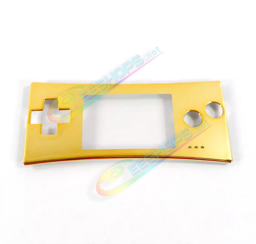  Cheap New Nintendo GameBoy Micro Faceplate Replacement Top Shell Glossy Gold-Plated Color, Best Game Boy Micro GBM Handheld Console, DIY Custom Scratch-Proof Upper Face A Protective Screen Cover Coverplate Spare Parts Accessories Free Shipping 