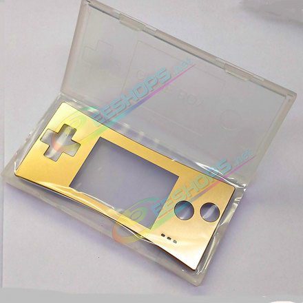  Cheap New Nintendo GameBoy Micro Faceplate Replacement Top Shell Glossy Gold-Plated Color, Best Game Boy Micro GBM Handheld Console, DIY Custom Scratch-Proof Upper Face A Protective Screen Cover Coverplate Spare Parts Accessories Free Shipping 