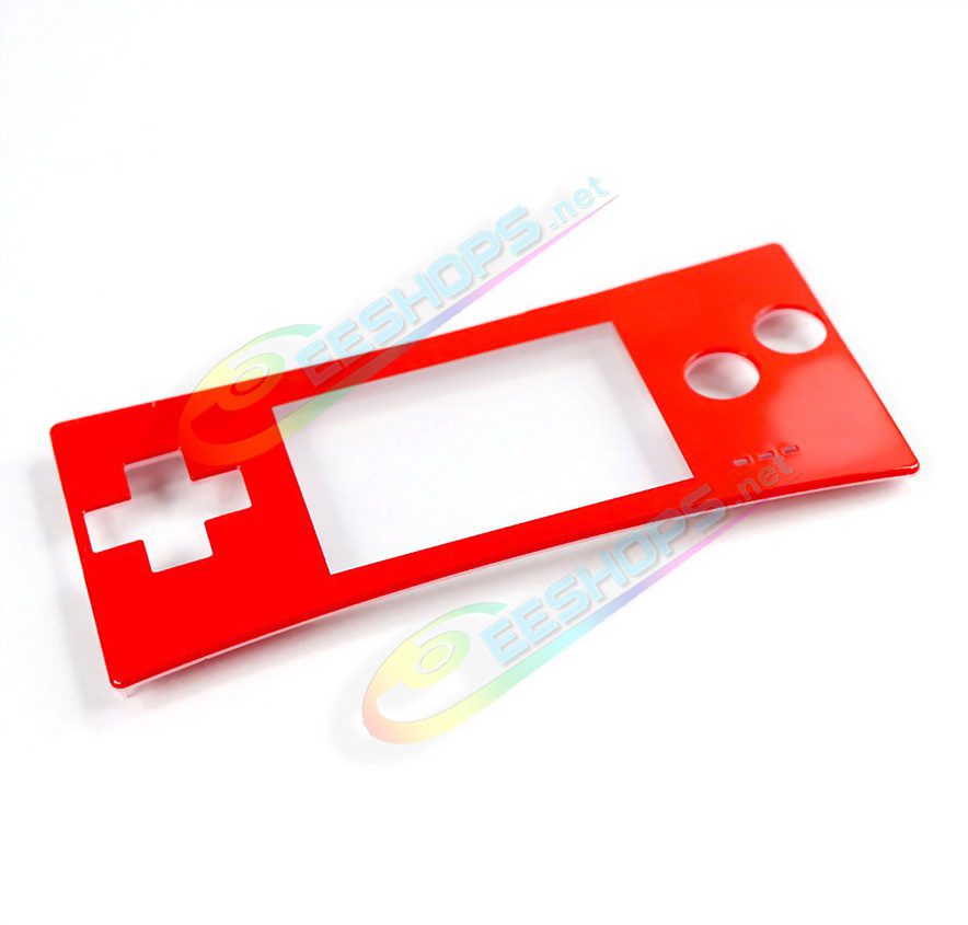  Cheap New Nintendo GameBoy Micro Faceplate Replacement Top Glossy Shell Red Color, Best Game Boy Micro GBM Handheld Console, DIY Custom Scratch-Proof Upper Face A Protective Screen Cover Coverplate Spare Parts Accessories Free Shipping 