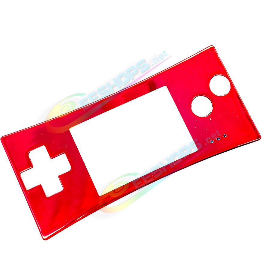  Cheap New Nintendo GameBoy Micro Faceplate Replacement Top Glossy Shell Red Color, Best Game Boy Micro GBM Handheld Console, DIY Custom Scratch-Proof Upper Face A Protective Screen Cover Coverplate Spare Parts Accessories Free Shipping 