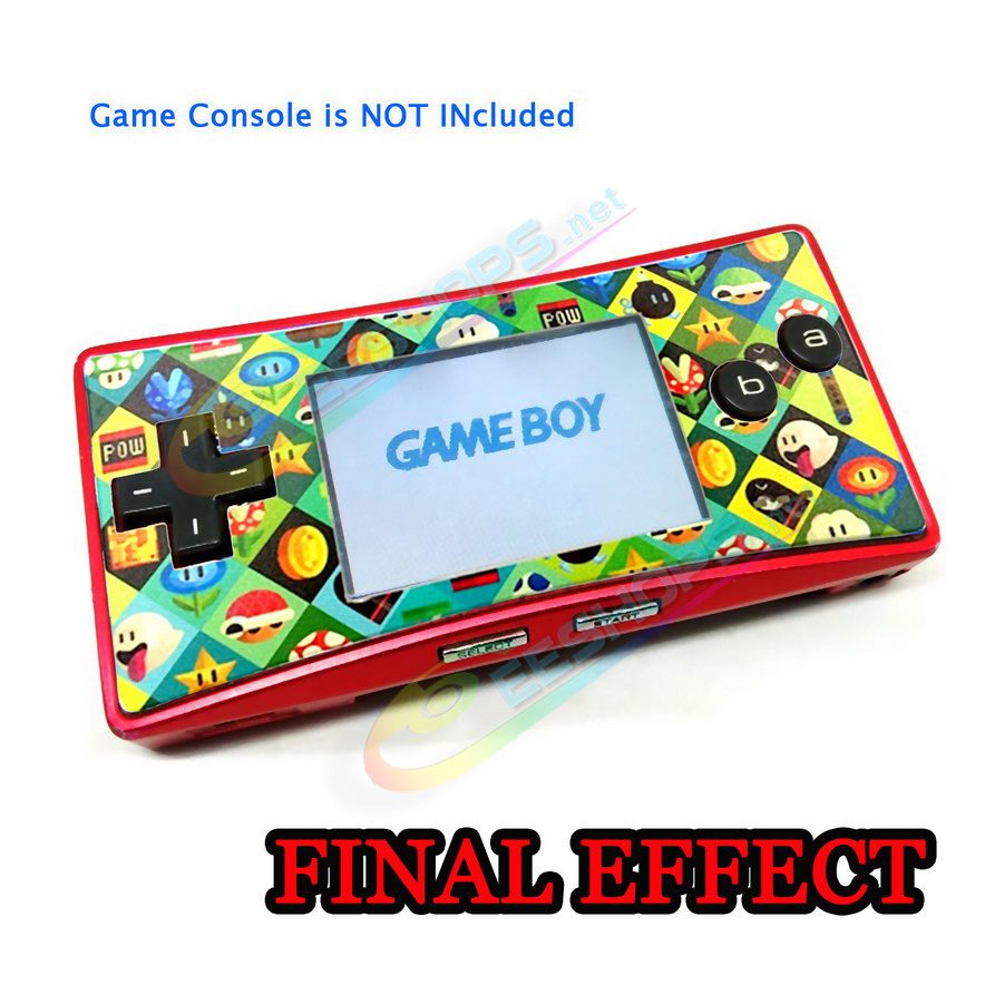  Cheap Nintendo GameBoy Micro Extra Faceplate Top Cover Plate Replacement Super Mario LinkGame, Best Game Boy Micro GBM Handheld Console, DIY Cartoon Pattern Colorful Upper Face A Protective Screen Cover Coverplate Accessories Free Shipping 