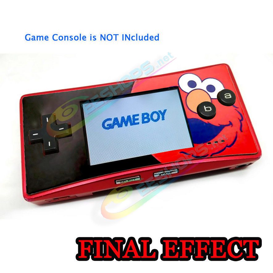  Cheap Nintendo GameBoy Micro Extra Faceplate Top Cover Plate Sesame Street Edition Replacement, Best New Game Boy Micro GBM Handheld Console Black & Red Color Scratch Proof Face A Upper Protective Coverplate Spare Parts Accessories Free Shipping 