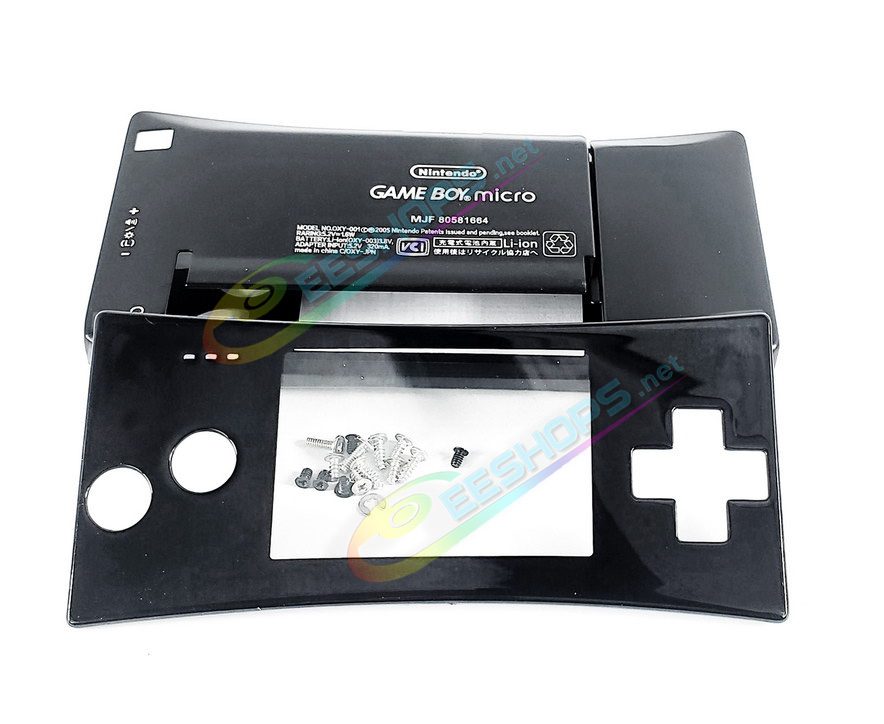  Cheap Nintendo GameBoy Micro Extra Alloy Housing Case Sells + Top Faceplate Black Color Full Set Replacement, Best Game Boy Micro GBM Handheld Console, DIY Aluminum Outer Enclosure  / Battery Cover Plates / Shoulder & Buttons  / Screws Free Shipping 