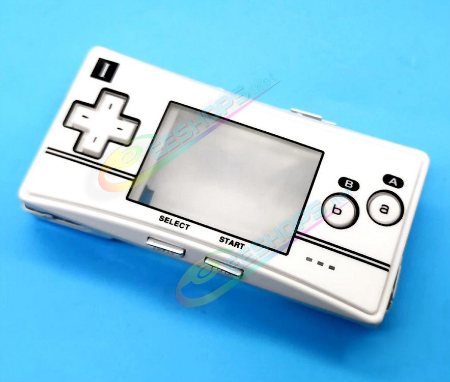  Cheap Nintendo GameBoy Micro Extra Housing Case Shells + Top Faceplate White Limited Edition Replacement, Best New GBM Console Outer Enclosure Cover Plates / Skeleton Bracket / Silver Shoulder / Buttons / Screws Full Set Accessories Free Shipping 