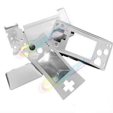  Cheap Nintendo GameBoy Micro Extra Alloy Housing Case Sells + Top Faceplate Silver Color Full Set Replacement, Best Game Boy Micro GBM Handheld Console, DIY Aluminum Outer Enclosure  / Battery Cover Plates / Shoulder & Buttons  / Screws Free Shipping 