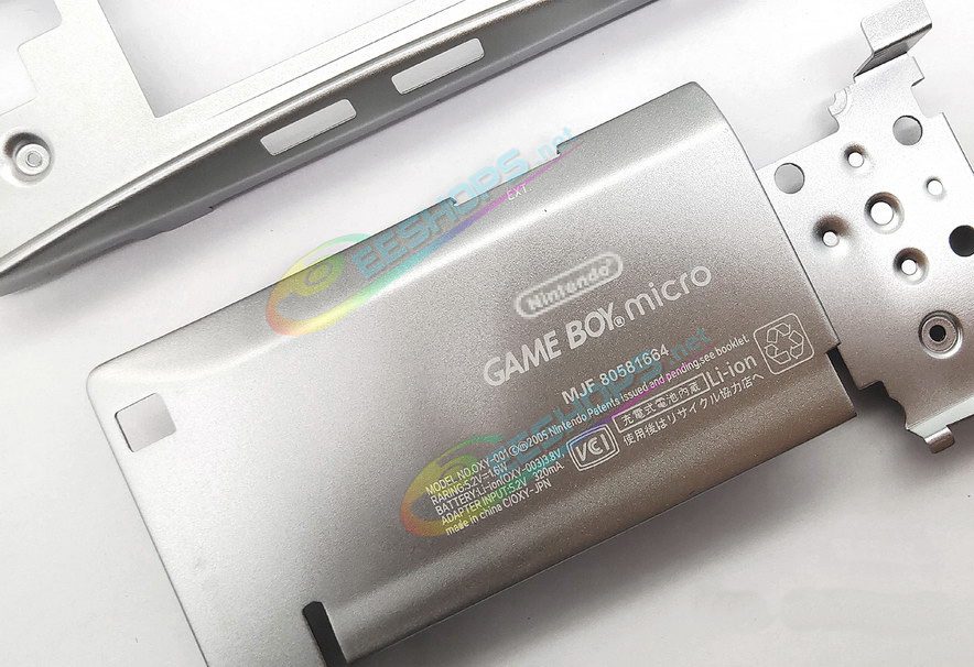  Cheap Nintendo GameBoy Micro Extra Alloy Housing Case Sells + Top Faceplate Silver Color Full Set Replacement, Best Game Boy Micro GBM Handheld Console, DIY Aluminum Outer Enclosure  / Battery Cover Plates / Shoulder & Buttons  / Screws Free Shipping 