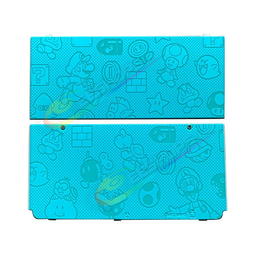 Cheap Nintendo New 3DS Extra Faceplate Cover Plates Replacement Blue Super Mario Bros Edition, Cheap New3DS Small Handheld Game Console, Customized Top / Bottom A/E Face Shells Coverplate White Backplate 2 PCS Set Spare Parts Accessories Free Shipping