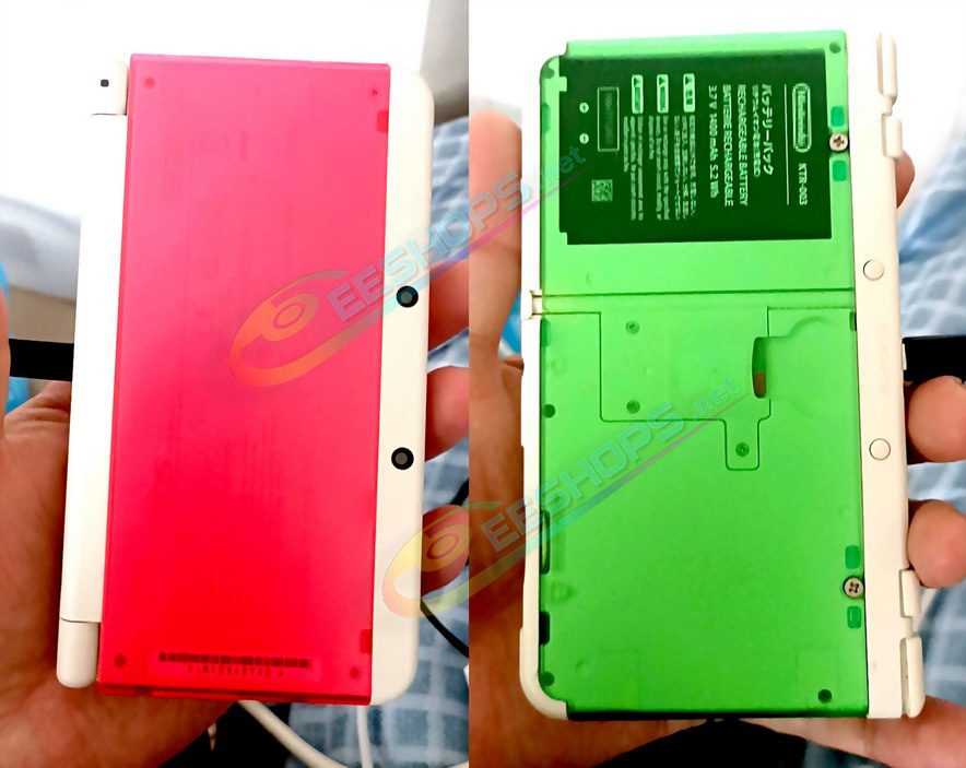 Cheap Nintendo New 3DS Extra Faceplate Replacement Cover Plates Clear Red & Green Color, Best New3DS Small Handheld Game Console, Customized Transparent Rose Top / Bottom Outer Shells Faces Coverplate 2 PCS Set Spare Parts Accessories Free Shipping