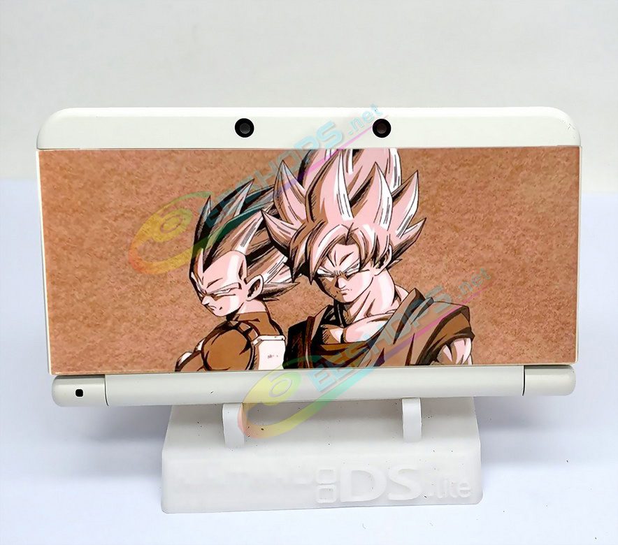 Best Nintendo New 3DS Extra Faceplate Shells Replacement Dragonball Main Characters Limited Edtion, Cheap New3DS Small Handheld Game Console, Brown Color Outer Top / Bottom Cover Plates Coverplate White Backplate 2 PCS Set Spare Parts Free Shipping