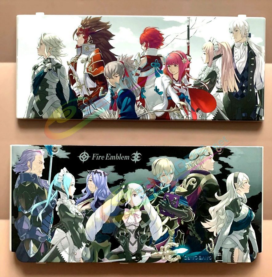 Cheap Nintendo New 3DS Extra Shell Replacement Cover Plates Fire Emblem Limited Edition, Best New3DS Small Handheld Game Console, Customized Colorful Top / Bottom Faceplate Outer Coverplate Black / White Backplate 2 PCS Set Accessories Free Shipping