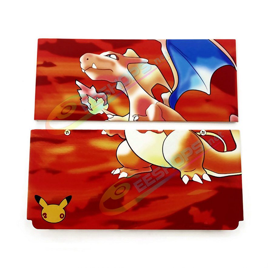  Cheap Nintendo New 3DS Extra Faceplate Replacement Shell Pokemon Charizard Limited Red Color, Best New3DS Small Handheld Game Console, Customized Firedragon Top & Bottom Cover Plates Outer Face Coverplate 2 PCS Set + Screws Accessories Free Shipping 