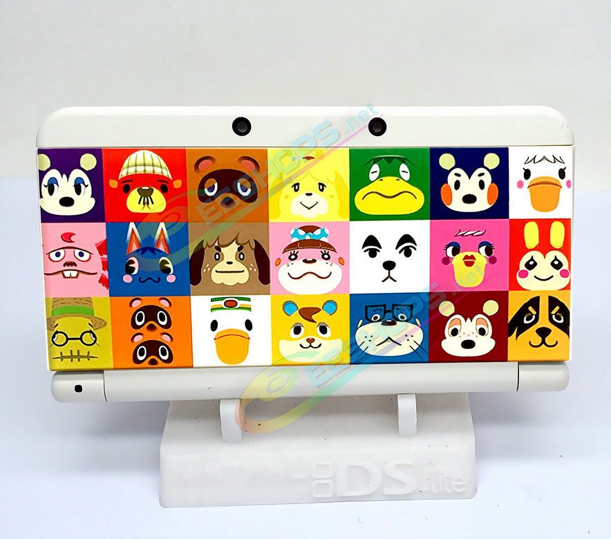 Cheap Nintendo New 3DS Extra Cover Plates Shells Replacement Animal Crossing Limited Edtion, Cheap New3DS Small Handheld Game Consoles, Colorful Small Animals Faces Outer Top / Bottom Faceplate Coverplate White Backplate 2 PCS Set Free Shipping