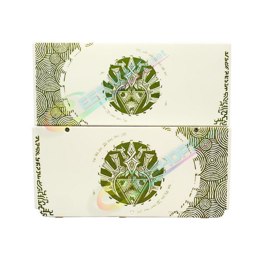 Cheap Nintendo New 3DS Extra Cover Plates Shells Replacement The Legend of Zelda: Tears of the Kingdom Edition, Cheap New3DS Small Handheld Game Console, DIY Embossed Top / Bottom Faceplate Green Coverplate White Backplate A/E Face Set Free Shipping