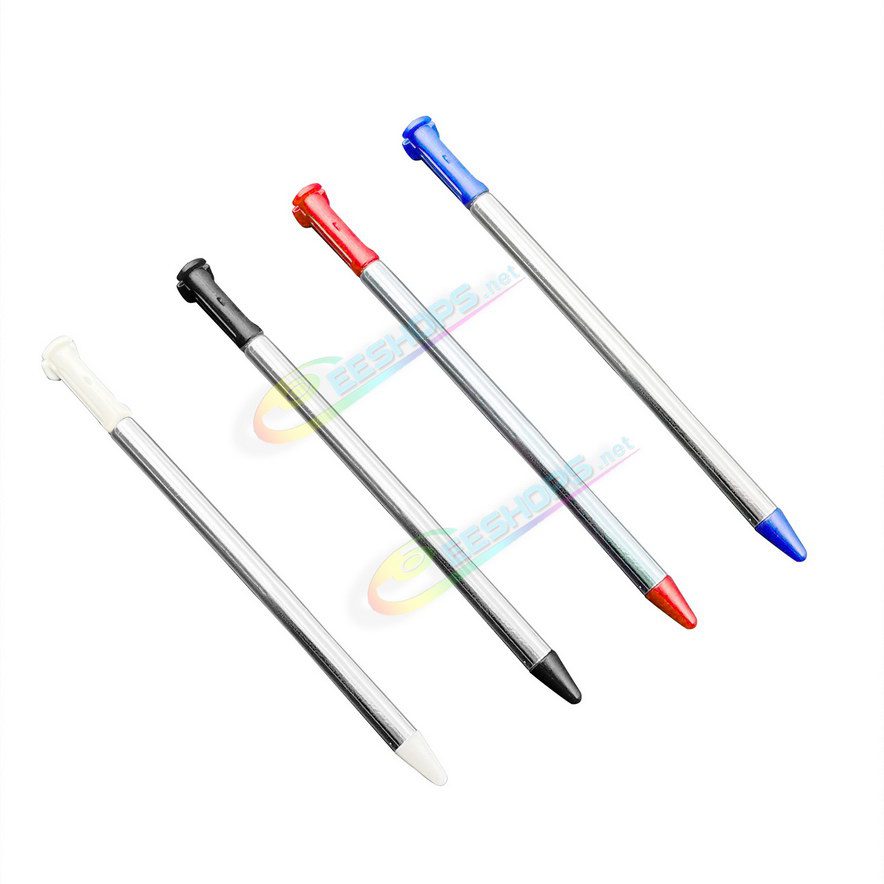  Cheap New Nintendo 3DS Extra Stylus Touch Pen Metal 4 Colors Set Replacement, Best New3DS N3DS Small Handheld Game Console White / Black / Red / Blue Pencil Touchpen Four PCS Spare Parts Accessories Free Shipping 