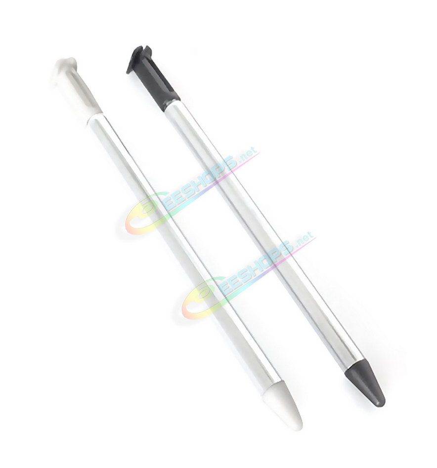  Cheap New Nintendo 3DS Extra Stylus Telescopic Metal Touch Pen Black / White Color 2 PCS Set Replacement, Best New3DS N3DS Small Handheld Game Console Telescoping Pencil Touchpen Two Piece Spare Parts Accessories Free Shipping 