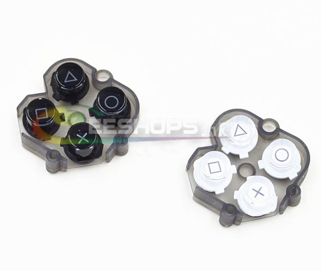 Genuine New Right Control Key Function Button + Rubber Mat for Sony Playstion PS Vita PSV 1000 PSV1000 Console Replacement Repair Parts Black Free Shipping