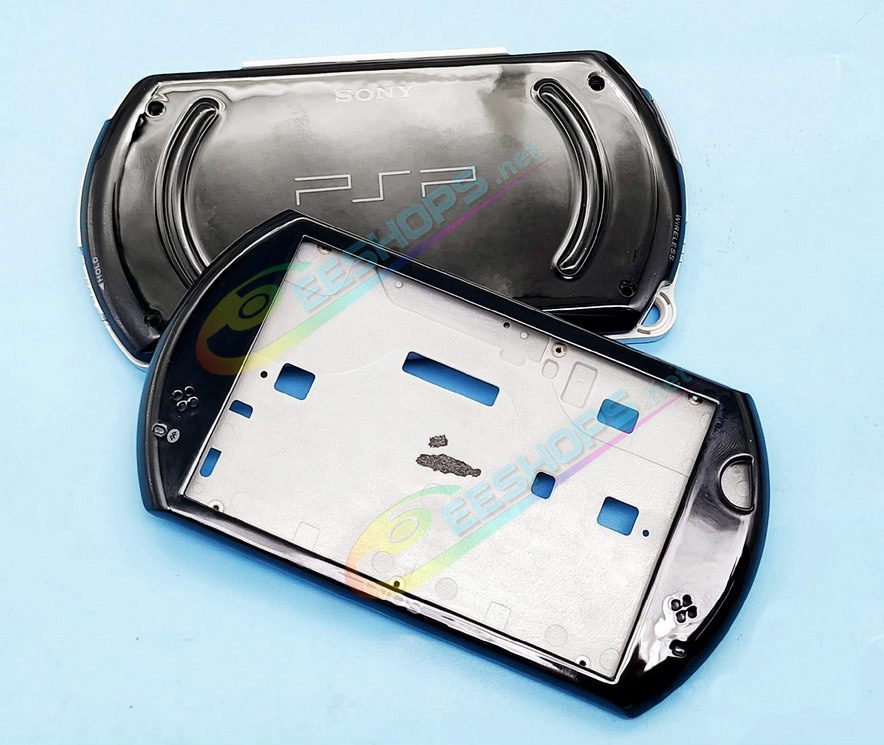  Best Sony PlayStation Portable PSP GO Replacement Shell Housing Case Full Set Black Color, Cheap New PSPGO Original Handheld Game Console, DIY Outer Top / Bottom Covers Enclosure + Buttons + Screws + Stickers Spare Parts Accessories Free Shipping 