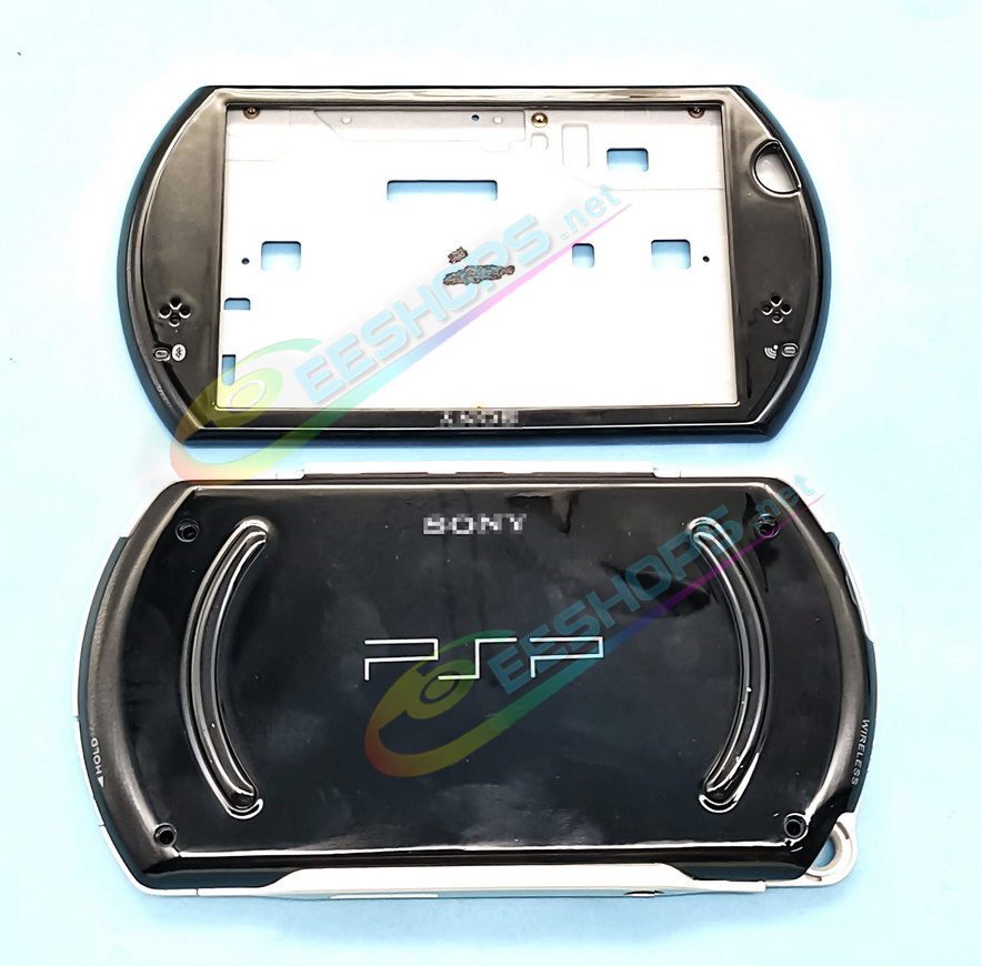  Best Sony PlayStation Portable PSP GO Replacement Shell Housing Case Full Set Black Color, Cheap New PSPGO Original Handheld Game Console, DIY Outer Top / Bottom Covers Enclosure + Buttons + Screws + Stickers Spare Parts Accessories Free Shipping 