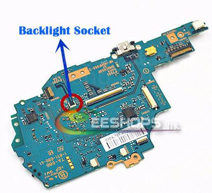 Touch Display Backlight L R Key Button Flex Cable Socket Connector 4Pin for PSP PS Vita 1000 2000 3000 Go Console Replacement Free Shipping