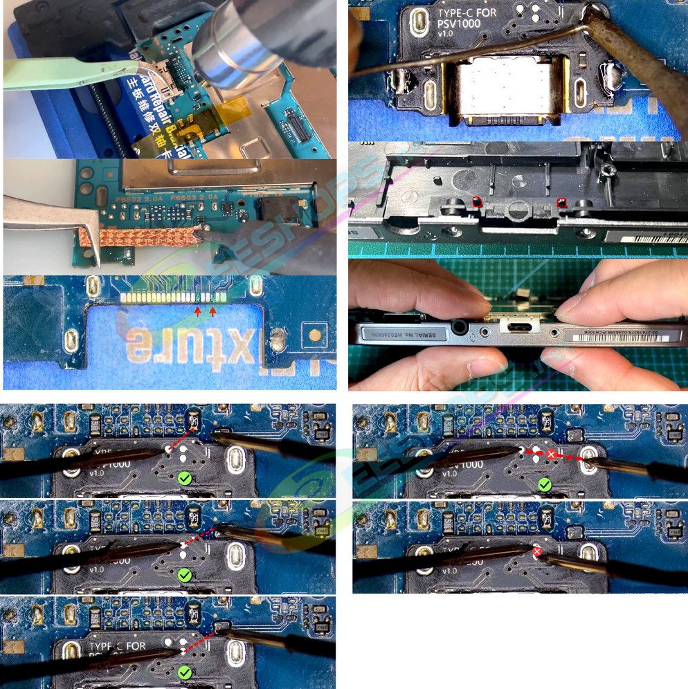  Best Sony Playstation Vita 1000 Type-C Charge Port Mod Kit Replacement, Cheap New PS Vita 1000 PSV1000 Handheld Game Console DIY USB-C C-to-C Charging / Data Socket Interface Module with Holder Sleeve 100% Fit Accessories Free Shipping 