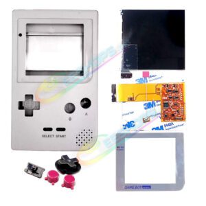 Cheap Nintendo GameBoy Pocket IPS Screen Mod +  Housing Case Kit Classic GB Grey Kit Replacement